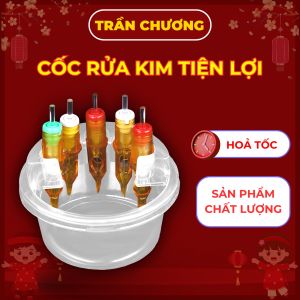 Cốc đựng nước rửa kim xăm - Giúp mũi kim không bị khô mực vệ sinh dễ dàng