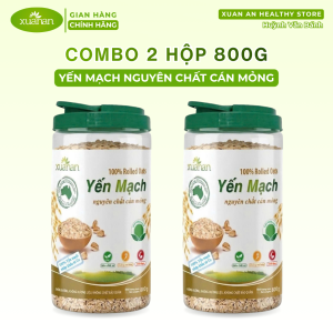 Combo 2 Hộp 800g Yến mạch Nguyên chất Cán mỏng Xuân An Nhập khẩu từ Úc