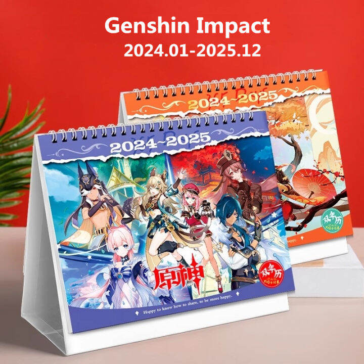 【100original】 20242025 Game Genshin Impact Desk Calendars Xiao Hutao