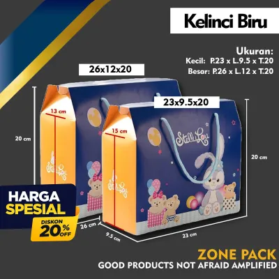 Box Hampers Karakter Kelinci | Tas Hampers Ulang Tahun Anak | Kotak Kado Souvenir | Box Ulang Tahun Hampers Unik