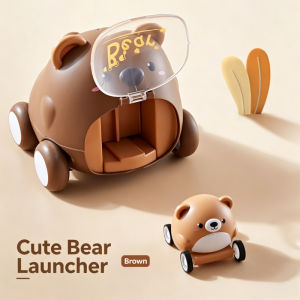 Cute Animal Launcher Car Toy kids Catapult Race Car Set Parent-Child VehicleFun Educational Novelty Ejection Toy for Boys Toddlers