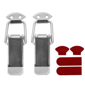 JDMGRAM Carbon Fiber Car Bumper Clip Lock Hook Universal 2Pcs Body Hood Crack Protector Decoration Repair Kit Fastener Auto Accessories