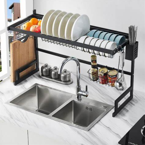 FELICE Stainless Steel Sink Dish Rack Rak Dapur Rak Pinggan Sinki Dish Drainer Rak Kitchen Organizer Storage Rack