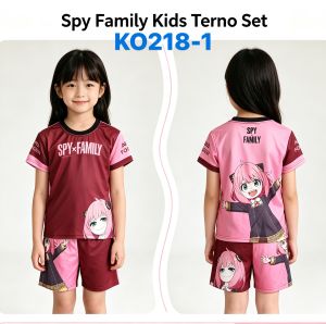 KO218-19-20# 2‑Piece T‑Shirt Shorts Set 3‑8 Years Old Kids Anime Cartoon Print Short Sleeve Top + Shorts Outfit Casual Home Wear