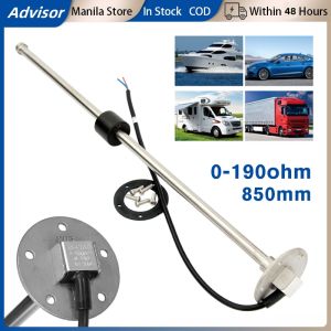 304 Stainless Steel 850mm Water Fuel Level Gauge Sensor 0-190ohm Boat Yacht Car Oil Liquid Tank Fuel Sender Unit Sensors