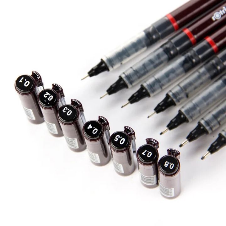 Rotring Tikky Graphic - Pigment Liner - Technical Drawing Pen Fibre Tip  Fineliner Pen Black Ink - 0.1/0.2/0.3/0.4/0.5/0.7/0.8mm