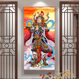 DIY Diamond Painting Full wei tuo pu sa buddha Bodhisattva Pelindung Dharma 50x85 cm D456