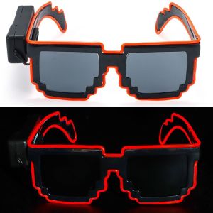 YIYIUR Wireless Mosaic LED Glasses Neon Party Nightclubs Halloween Christmas Birthday Flashing Glasses Fashion Neon Rave Shades for Adult Kids