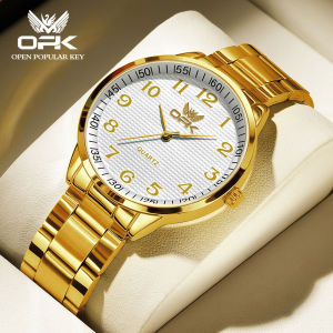 OPK watch for men fashion business simple mens watch imported waterproof stainless steel watch strap