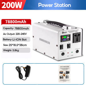 Portable 109600mAh 220V 350W Outdoor Solar Generator Power Banks Fast Charge Large Capacity Power Station With 30W Solar Charging Board Heavy Duty Multi-Function Solar Generator For Travel Camping Home Emergency Power