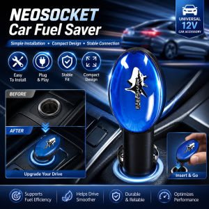 Hfh Neosocket Auto Fuel Saver Device Car Energy Saving Socket Plug Vehicle Fuel Economy Support Accessory Universal Auto Adapter Helps Support Regular Car Use