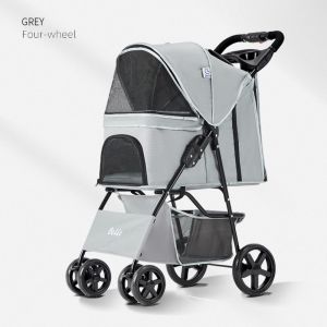 Bello Pet stroller small Lightweight Fordable Cart Dog Cat Teddy Hand Cart Outgoing Pet Dog Cat
