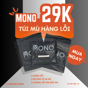 QUẦN LOT MONOMEN - TÚI MÙ HÀNG LỖI MONO 29K 4 QUẦN (HÀNG LỖI KHÔNG HỖ TRỢ ĐỔI TRẢ - MÀU NGẪU NHIÊN) - MONOMEN 10 MẪU TÙY CHỌN