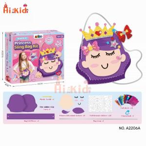 [SG Seller]Kids Creative Sewing Kit  Princess Unicorn Cat Felt Bag DIY Felt Bag Making Kit Kids Sewing Craft Set