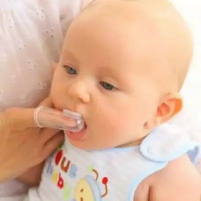 Teether Sikat Gigi Anak Bayi Bahan Silikon Menyikat Gusi sikat lidah Lembut Aman newborn with box