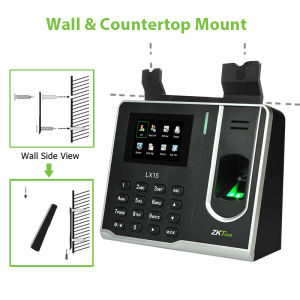 ZKTeco LX17 Fingerprint Time Attendance Machine Biometrics System Bundy Clock Time Recorder Punch Card Machine LX17