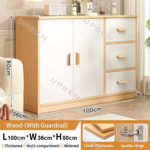 【Free Shipping】Wood Cabinet For KIthcen Storage 4 Doors 120CM KItchen Cabinet High-Quality Large Load-Bearing With Drawer