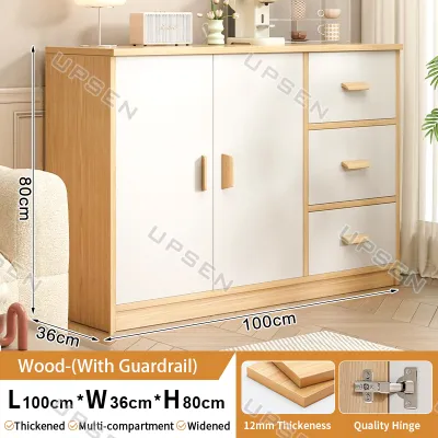 【Free Shipping】Wood Cabinet For KIthcen Storage 4 Doors 120CM KItchen Cabinet High-Quality Large Load-Bearing With Drawer