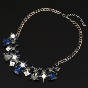 European and American fashion new models small fresh crystal rhombus necklace jewelry