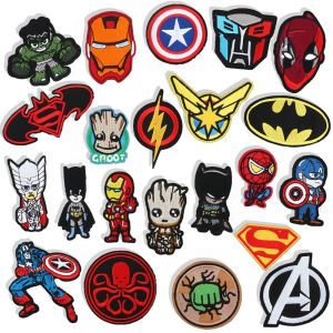 FDGFGG Marvel Anime Characters Jeans Jacket Clothes Decoration Sewing Iron On Cloth Sticker Patches Badges Appliques Sewing Fabric