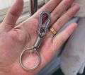 Key Holder Key chain Stainless Steel Gourd Buckle Carabiner Keychain Anti-Lost Retractable Buckle. 