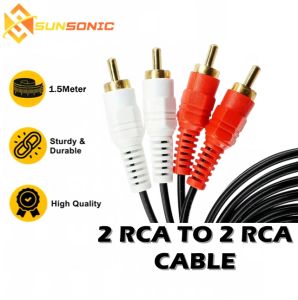 2-RCA Stereo Analog Audio Cable 2-RCA Male to Male Extend AV Cable for Computer DVD CD Sound Speaker 1.5m3m5m10m