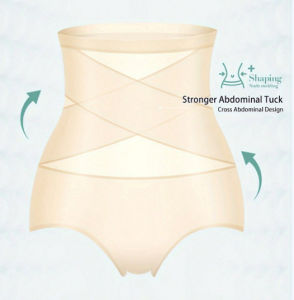 Seamless high-waisted waist-shaping tummy control pants for women thin tight-fitting breathable shapewear underwear with cross-bandage design