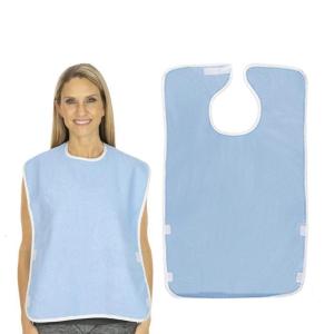 Reusable Washable Adult Apron With Crumb Catcher Eating Clothing Protectors for Elderly Large Size