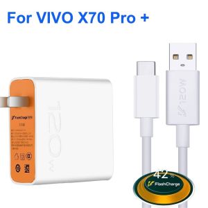 Original VIVO X70 PRO PLUS 120W Ultra Fast Flash Charger With 1.5M Fast Flash Charging USB-C Data Cable For Vivo X70 PRO +