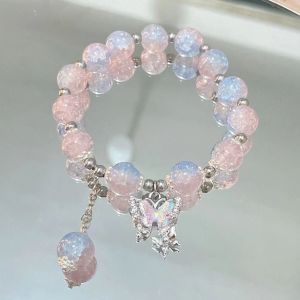 ALENADAY - Gelang Manik Manik Mutiara Kupu-Kupu Korea Aesthetic Aksesoris Fashion Wanita GLG15