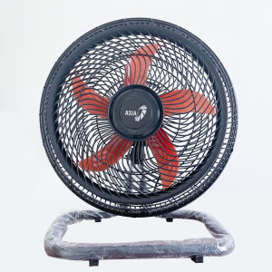 Quạt sàn Asia VY616890 Kiểu chân quỳ 55W 5 cánh | Mẫu mới màu đen cánh cam | Tốc độ 1300 vòng/phút