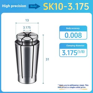 1PC High Precision 0.008mm KikCut SK Collet Chuck Engraving Machine Chuck Shank CNC Tools Holder Elastic Spring Chuck