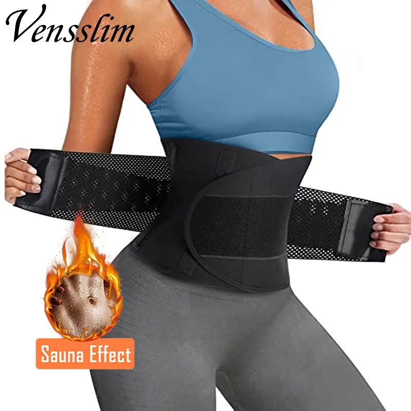 Vensslim Women Sweat Waist Trimmer Sauna Belt Abdomen Trainer Slimming Body  Shaper Corset Sports Girdles Workout Belly Fat Burner Band