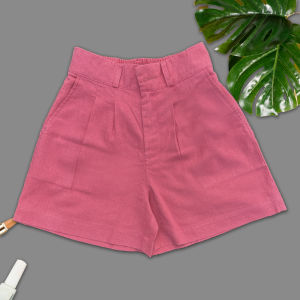 Quần Đùi Nữ Linen Lưng Thun Co Giãn Ống Rộng Cạp Cao Tôn Dáng Có Nhiều Màu Đủ Size Women