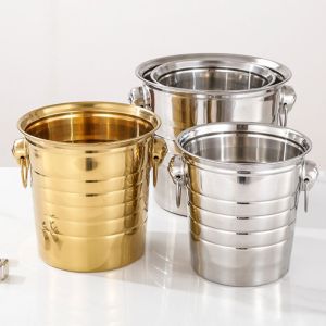 HJKL Dày Xô đá Thép không gỉ Bền Xô rượu sâm banh Đồ dùng cho bữa tiệc Dễ lau chùi Xô rượu vang đỏ Khách sạn