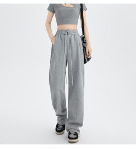 Sports Pants Womens Lazy Wind Drape Wide-leg Pants Casual Pants