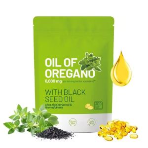 Popular Hot Selling 6000mg Oregano Oil Black Seed Oil 2-in-1 Capsules Oregano Oil Capsules