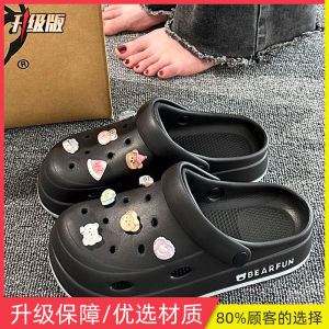 Free Shipping WomenS Croc Shoes 2026 New Summer Outdoor Thick-Soled Beach Sandals With Non-Slip Toe Cover Half Slippers