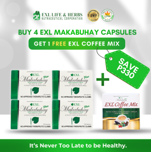 Buy 4 Boxes EXL Makabuhay Plus 30s Capsules + 1 Free Box EXL Coffee Mix 17-in-1 | Daily Nutrition Support