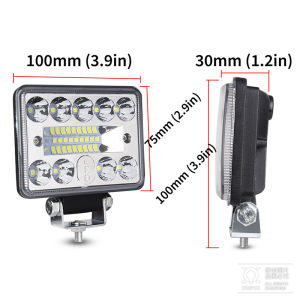 3 Inch LED Work Lights 12V 54W Lampu Tembak Sorot LED Worklight 18Mata 12V Kotak&Bulat Mobil/Motor