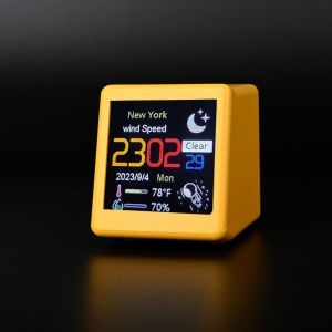 SPORTS XU Lectronic Album Smart 4.5x4x3CM Clock WiFi USB Charging Weather Forecast Station Creative Multifunctional Mini Desk Clocks Home