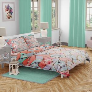 Sprei katun motif marbel pink. aesthetic anti geser king size |sprei katun| double|sprei queen LP