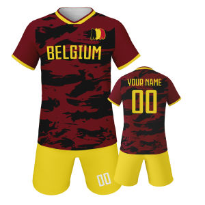 Belgium Customized Football Jersey for Kids Boys Soccer Jersey Set Personalized Summer Football Uniforms Girls Tracksuit 3-14Y2026