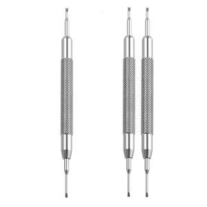 Precise Watch Tool Double Ended Screwdriver Interchangeable 1.2mm V Tip 1.0mm Flat Heads For Watchmakers Jewelers Hobbyists
