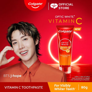 [Free Sticker Pack] Colgate Optic White Vitamin C Whitening Toothpaste 80G Toothpaste For Daily Teeth Cleaning And Oral Care Routine