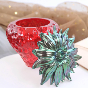 Khuôn nhựa hộp với nắp Strawbery Hình dạng hộp đựng kẹo khuôn nhựa cổ điển Jar khuôn nhựa với nắp Strawbery khuôn