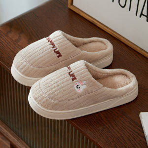 Free Shipping Cotton Slippers New Winter Styles Warm And Cozy For Indoor Use Cute Rabbit Design Non-Slip Plush For Couples Men And Women