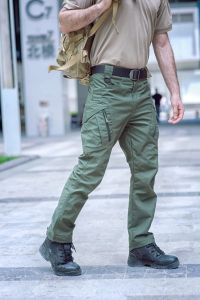 ASIAON IX9 Water Resistant Rubberized Texture Cargo Pants Tactical Combat Pants Trousers for Outdoor Hiking - Lightweight