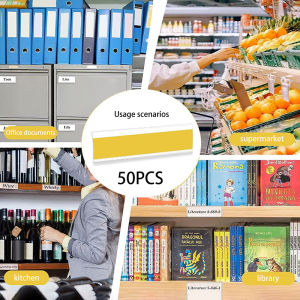 BJ🔩🔧🔗 50 cái tự dính giá tag chủ siêu thị giá dấu hiệu giá tag hiển thị kệ giá nhãn chủ rõ ràng PVC