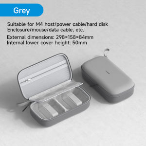Hagibis Electronics Organizer Travel Case for mac mini M4/M4 Pro 2024 Portable Waterproof Carry Case for Cable Charger Docking Station Power Bank SD Card Mouse USB Flash Disk